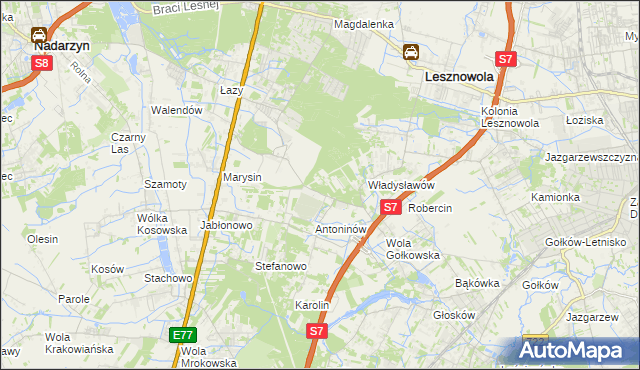 mapa Kuleszówka, Kuleszówka na mapie Targeo