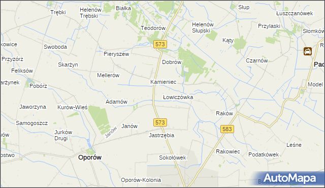 mapa Łowiczówka, Łowiczówka na mapie Targeo