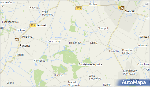 mapa Lubików, Lubików na mapie Targeo