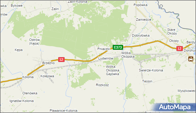 mapa Ludwinów gmina Dorohusk, Ludwinów gmina Dorohusk na mapie Targeo