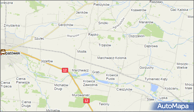 mapa Marchwacz-Kolonia, Marchwacz-Kolonia na mapie Targeo