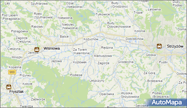 mapa Markuszowa, Markuszowa na mapie Targeo