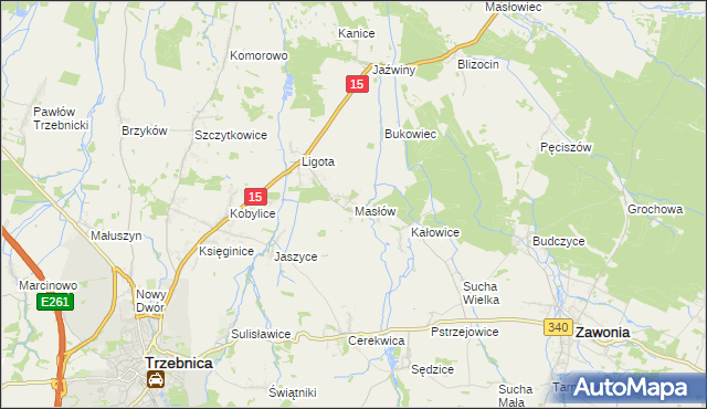 mapa Masłów, Masłów na mapie Targeo