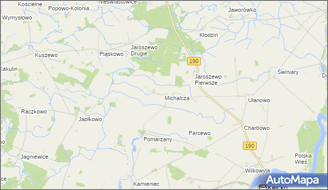 mapa Michalcza, Michalcza na mapie Targeo