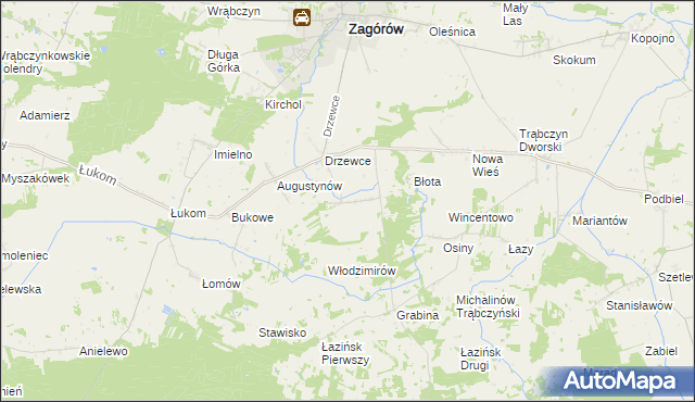 mapa Michalinów Oleśnicki, Michalinów Oleśnicki na mapie Targeo