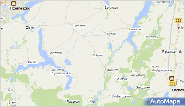 mapa Miława, Miława na mapie Targeo