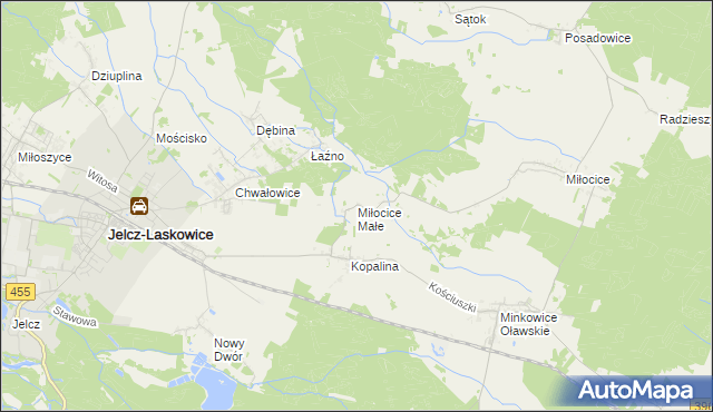 mapa Miłocice Małe, Miłocice Małe na mapie Targeo