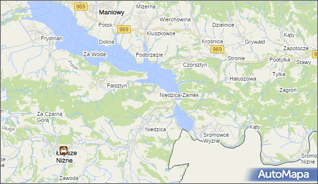 mapa Niedzica-Zamek, Niedzica-Zamek na mapie Targeo