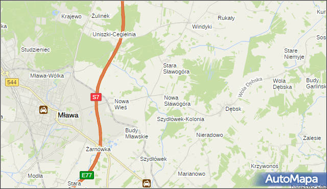 mapa Nowa Sławogóra, Nowa Sławogóra na mapie Targeo