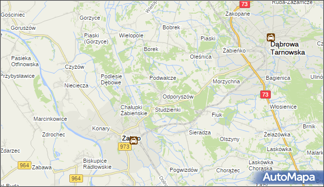 mapa Odporyszów, Odporyszów na mapie Targeo