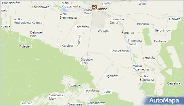 mapa Olechów Nowy, Olechów Nowy na mapie Targeo