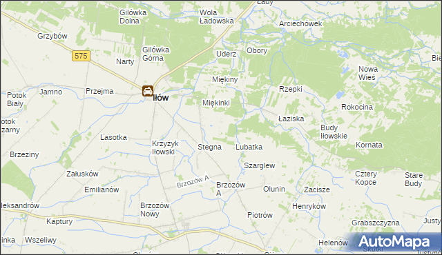 mapa Olszowiec gmina Iłów, Olszowiec gmina Iłów na mapie Targeo