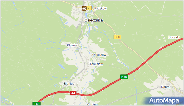 mapa Osieczów, Osieczów na mapie Targeo