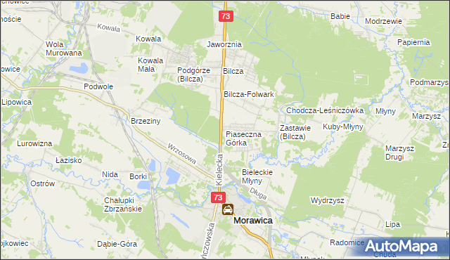 mapa Piaseczna Górka, Piaseczna Górka na mapie Targeo