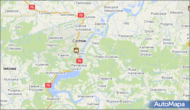 mapa Piaski-Drużków, Piaski-Drużków na mapie Targeo