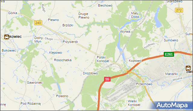 mapa Polski Konopat, Polski Konopat na mapie Targeo