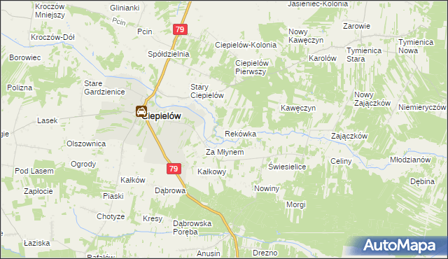 mapa Rekówka, Rekówka na mapie Targeo