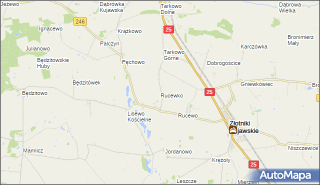 mapa Rucewko, Rucewko na mapie Targeo