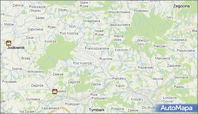 mapa Rupniów, Rupniów na mapie Targeo