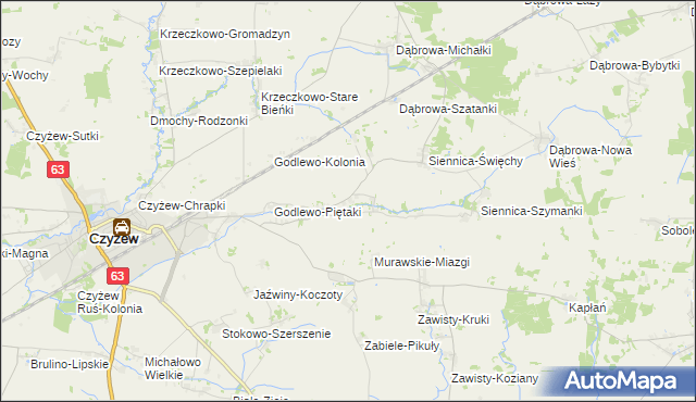 mapa Siennica-Lipusy, Siennica-Lipusy na mapie Targeo