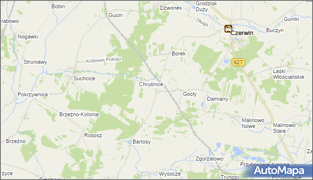 mapa Skarżyn gmina Czerwin, Skarżyn gmina Czerwin na mapie Targeo