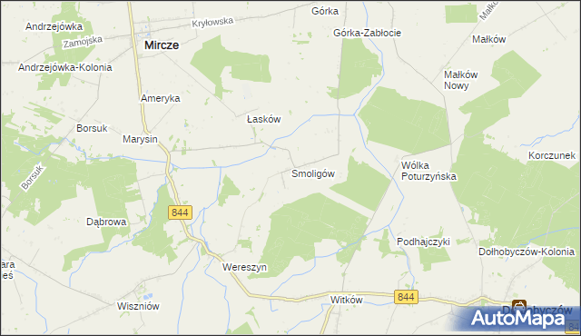 mapa Smoligów, Smoligów na mapie Targeo