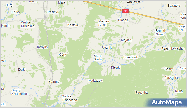 mapa Stare Suski, Stare Suski na mapie Targeo