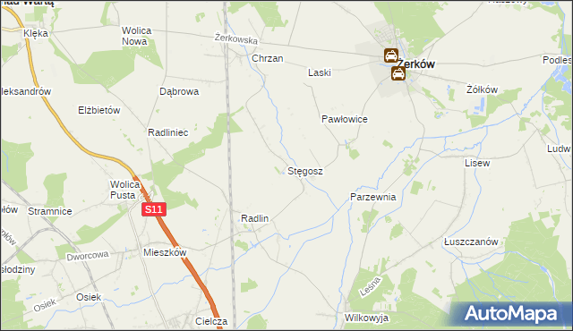 mapa Stęgosz, Stęgosz na mapie Targeo