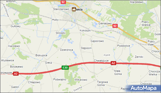 mapa Stępocin, Stępocin na mapie Targeo