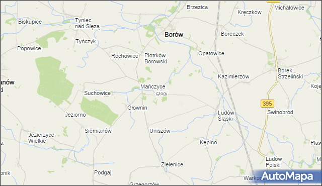 mapa Stogi gmina Borów, Stogi gmina Borów na mapie Targeo