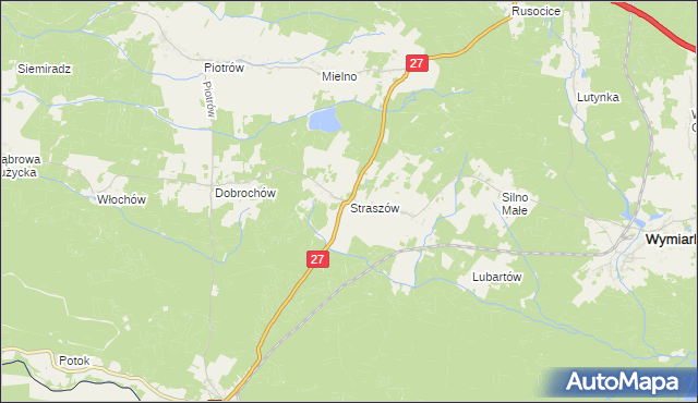 mapa Straszów gmina Przewóz, Straszów gmina Przewóz na mapie Targeo