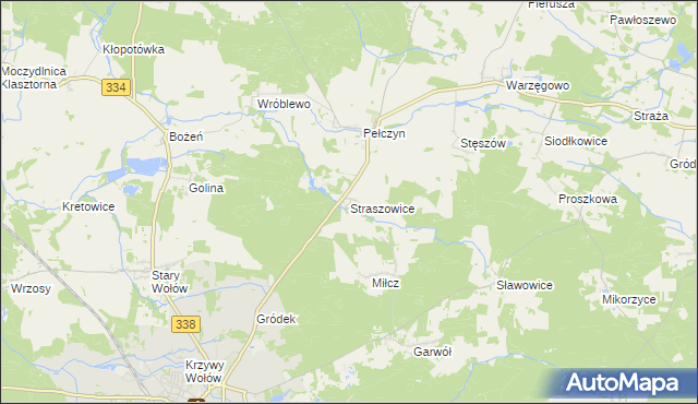 mapa Straszowice, Straszowice na mapie Targeo