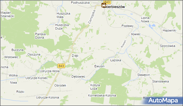 mapa Suchodębie gmina Skierbieszów, Suchodębie gmina Skierbieszów na mapie Targeo