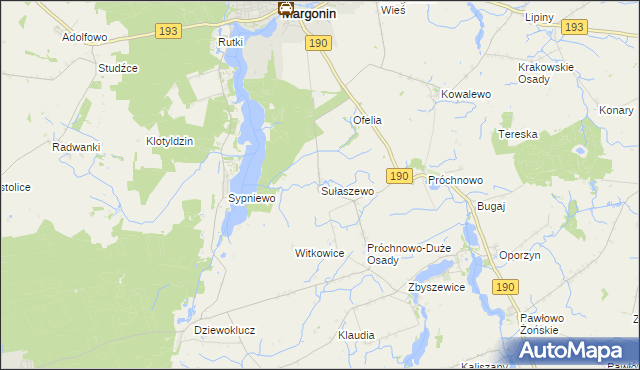 mapa Sułaszewo, Sułaszewo na mapie Targeo