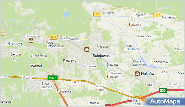 mapa Sulejówek, Sulejówek na mapie Targeo