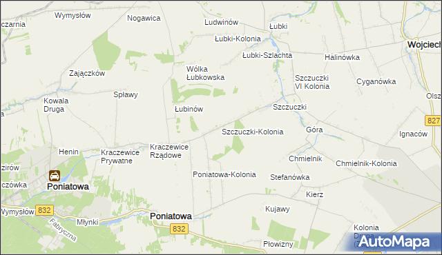 mapa Szczuczki-Kolonia, Szczuczki-Kolonia na mapie Targeo