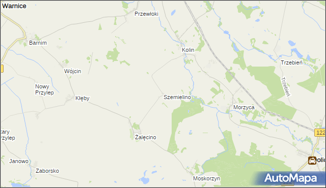 mapa Szemielino, Szemielino na mapie Targeo