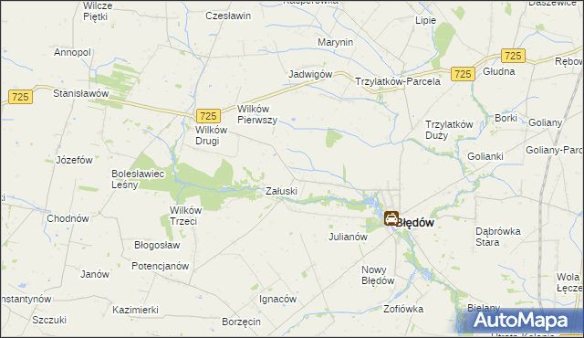 mapa Tomczyce gmina Błędów, Tomczyce gmina Błędów na mapie Targeo