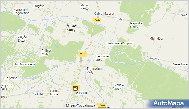 mapa Trębowiec Duży, Trębowiec Duży na mapie Targeo