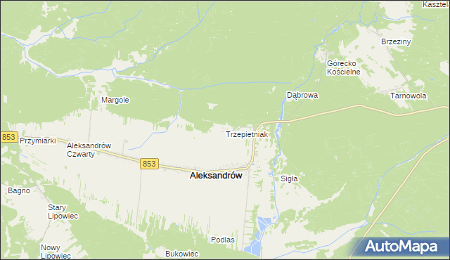 mapa Trzepietniak, Trzepietniak na mapie Targeo