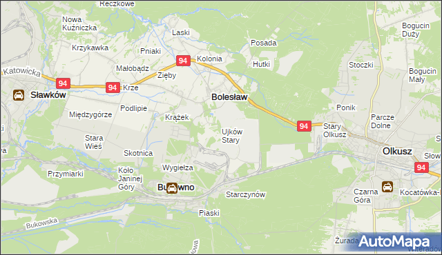 mapa Ujków Stary, Ujków Stary na mapie Targeo