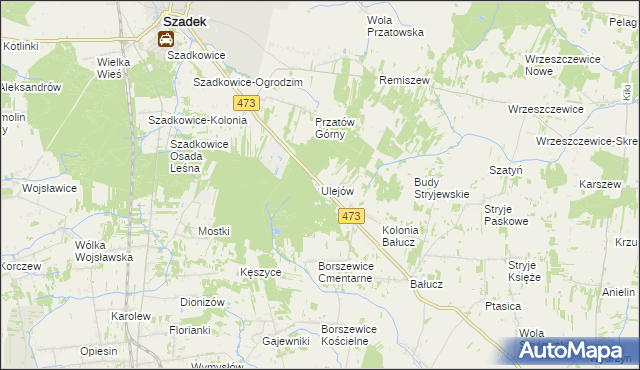 mapa Ulejów, Ulejów na mapie Targeo