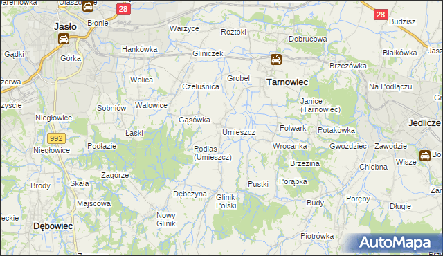 mapa Umieszcz, Umieszcz na mapie Targeo