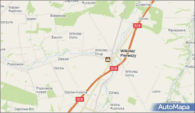 mapa Wilkołaz Trzeci, Wilkołaz Trzeci na mapie Targeo