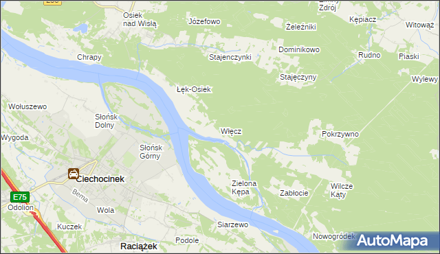 mapa Włęcz, Włęcz na mapie Targeo