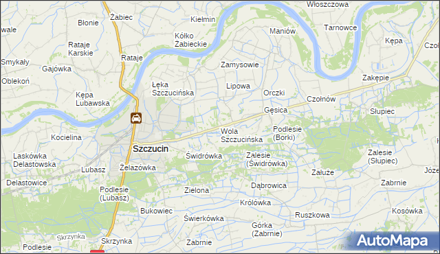 mapa Wola Szczucińska, Wola Szczucińska na mapie Targeo