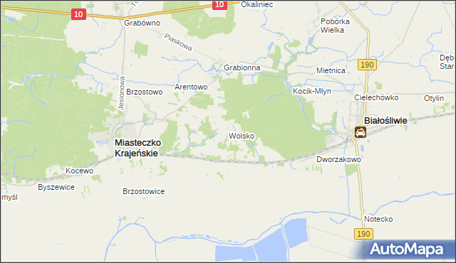 mapa Wolsko, Wolsko na mapie Targeo