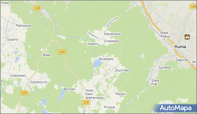 mapa Wyspowo, Wyspowo na mapie Targeo