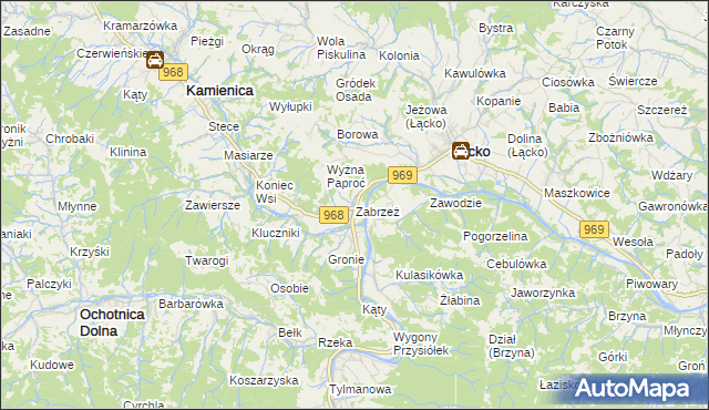 mapa Zabrzeż, Zabrzeż na mapie Targeo