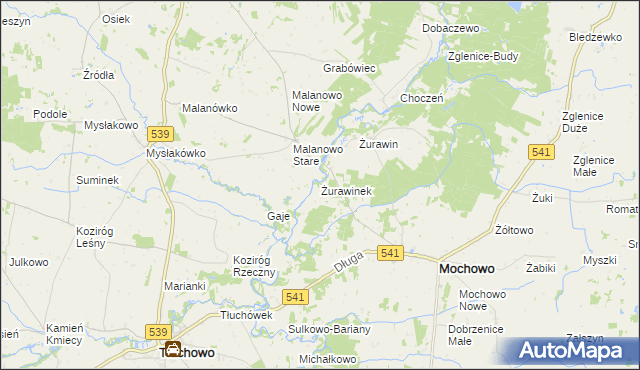 mapa Żurawinek, Żurawinek na mapie Targeo